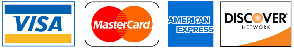 Visa, Mastercard, Amex, Discover Logos