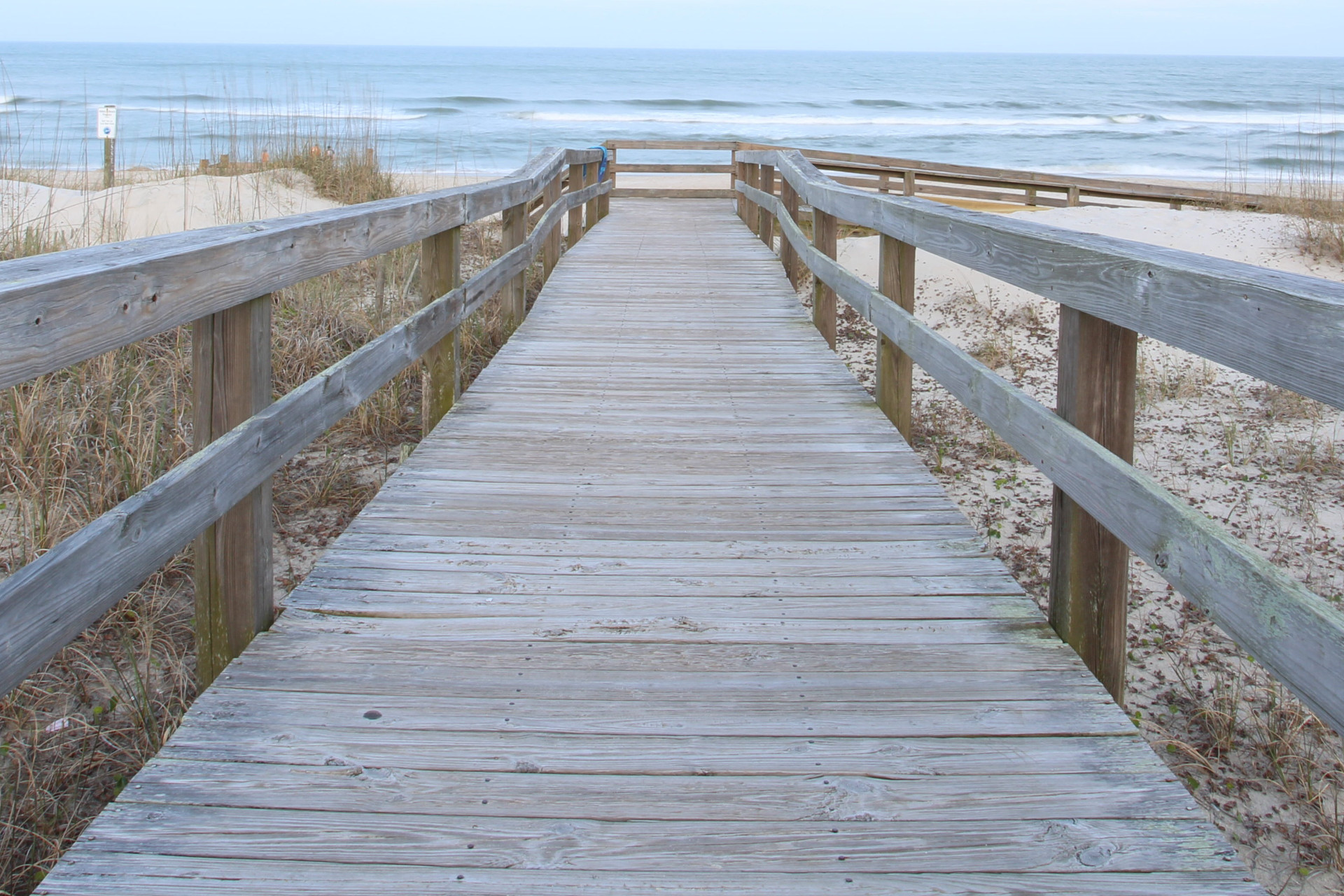 Boardwalk leading to beach