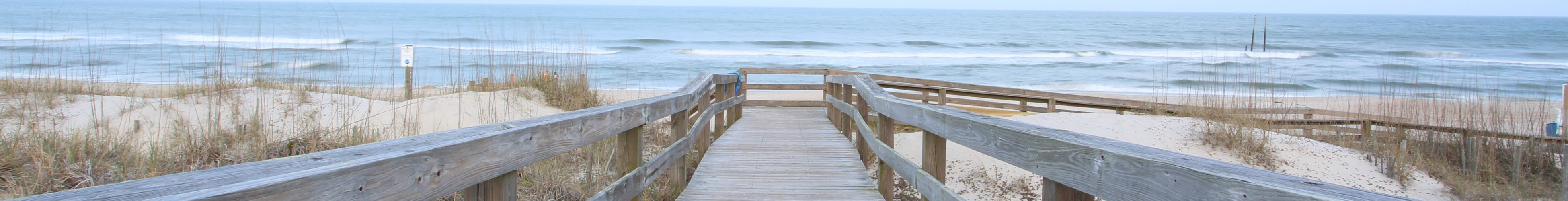 Boardwalk leading to beach